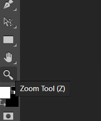 Zoom Tool with shortcut for Adobe Photoshop