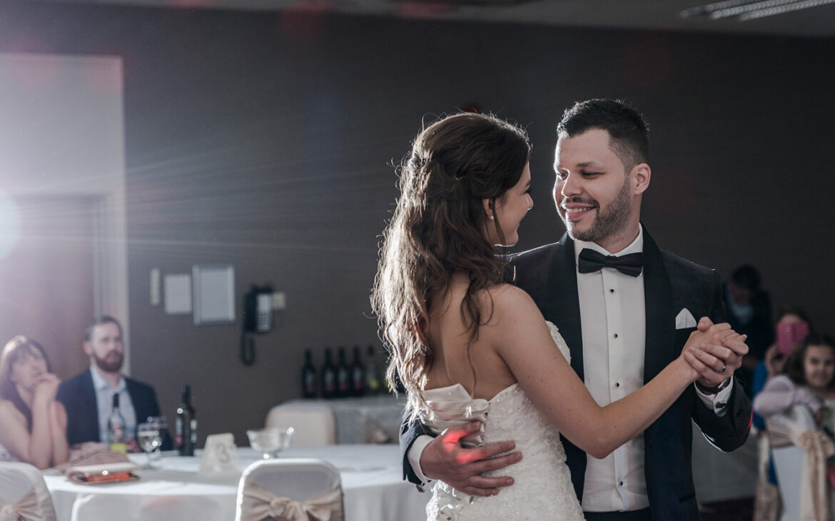 Married couple in a wedding photography shot